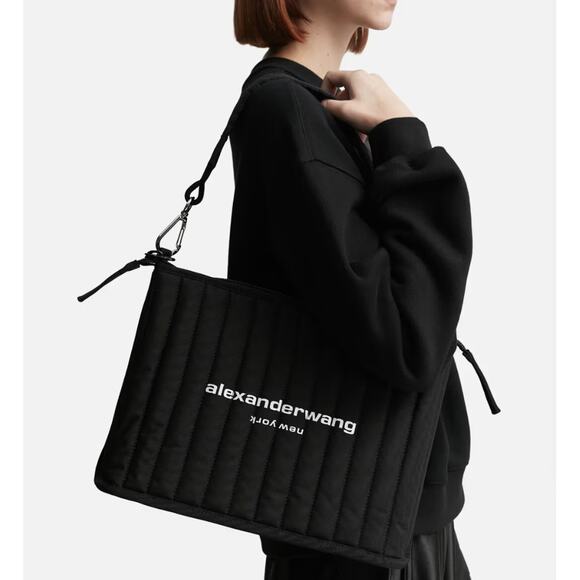 Alexander Wang black cloud quilted puffy elite tech shoulder bag - Picture 11 of 11